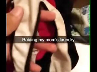 Toying with mom's panties